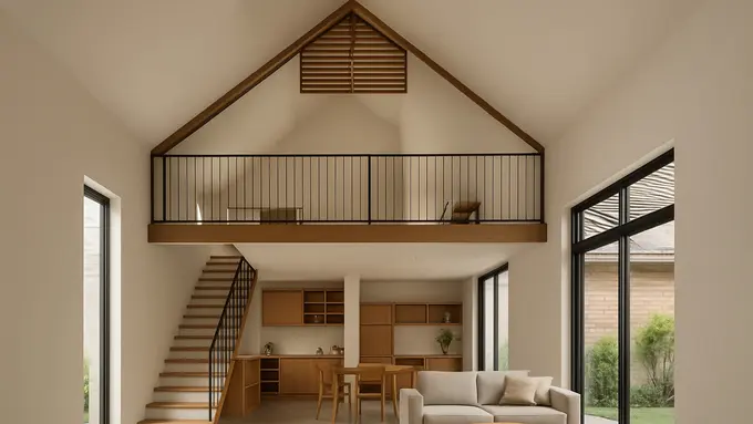 Inspirasi Model Rumah Kayu Tropis Mezzanine/Ilustrasi oleh AI