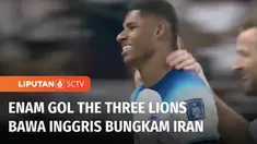 Inggris tampil apik saat mengawali laga di Grup B, kala menghadapi Iran di Stadion Internasional Khalifa. Inggris berhasil menang telak dengan skor 6-2. Enam gol The Three Lions dicetak oleh lima pemain.