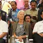 Gubernur BI Perry Warjiyo, berkunjung ke Lombok bersama Menko Maritim, Luhut Panjaitan, Menteri Keuangan, Sri Mulyani, dan Direktur Pelaksana IMF, Christine Lagarde, Senin (08/10/2018). (Wilfridus Setu Embu/Liputan6.com)