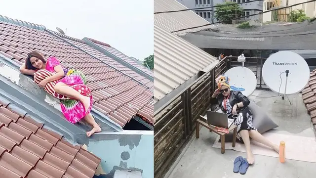 tingkah nyeleneh orang saat berjemur
