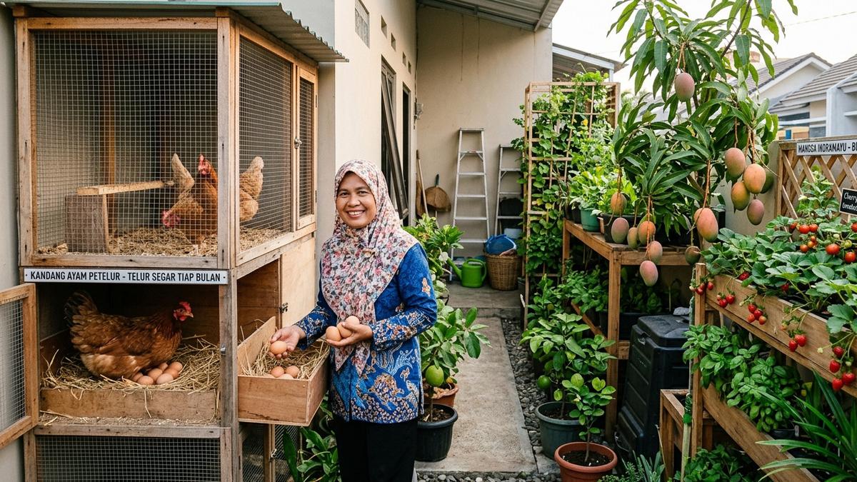 5 Trik Bikin Halaman Sempit Bisa Hasilkan Telur dan Buah Tiap Bulan dengan Cara Sederhana
