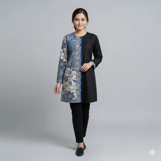Tunik Batik Modis untuk Kerja Terbaru 2025. Gemini