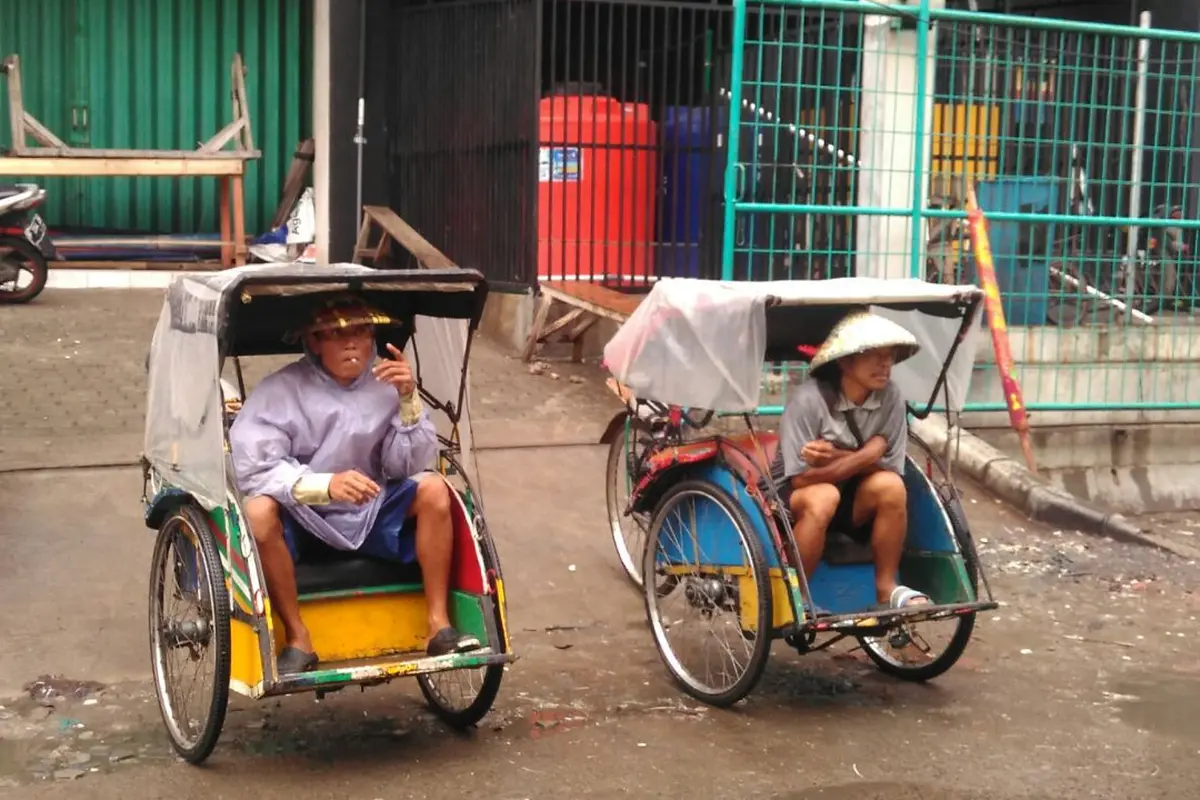 Becak di Jakarta
