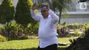 Menteri PPN/Kepala Bappenas pada Kabinet Kerja Jilid I Bambang Brodjonegoro tiba di Istana Kepresidenan, Jakarta, Selasa (22/10/2019). Kedatangan Bambang menyusul sejumlah tokoh yang sebelumnya datang ke Istana terkait penetapan Calon Menteri Kabinet Kerja Jilid 2. (Liputan6.com/Angga Yuniar)
