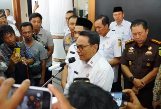 Wabup Pati yang kini menjadi Pelaksana Tugas (Plt) Bupati Pati, Risma Ardhi Chandra. (Liputan6.com/ Arief Pramono)