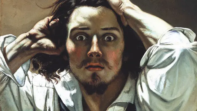 Lukisan Pria Putus Asa (Potret Diri) (1844-1845) Oleh Gustave Courbet.