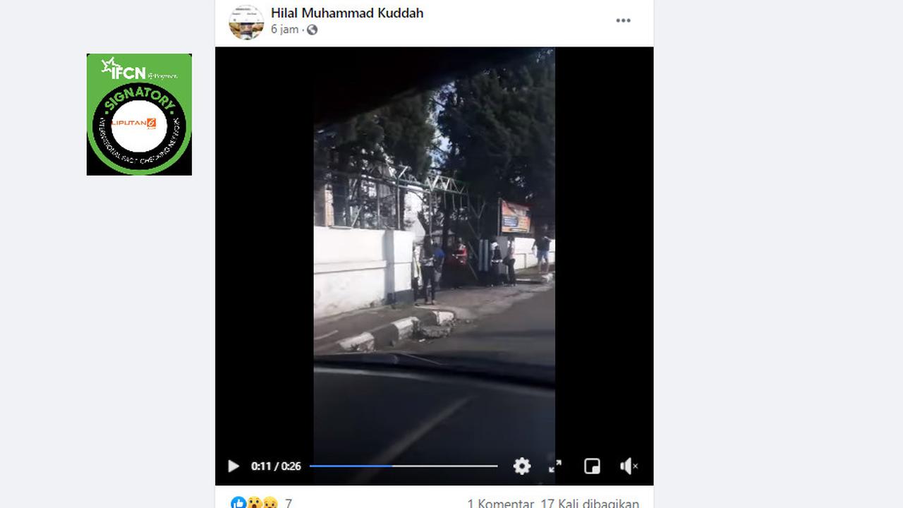 klaim video pelaksanaan ibadah di gereja daerah Bratayudha saat umat muslim dilarang ke masjid