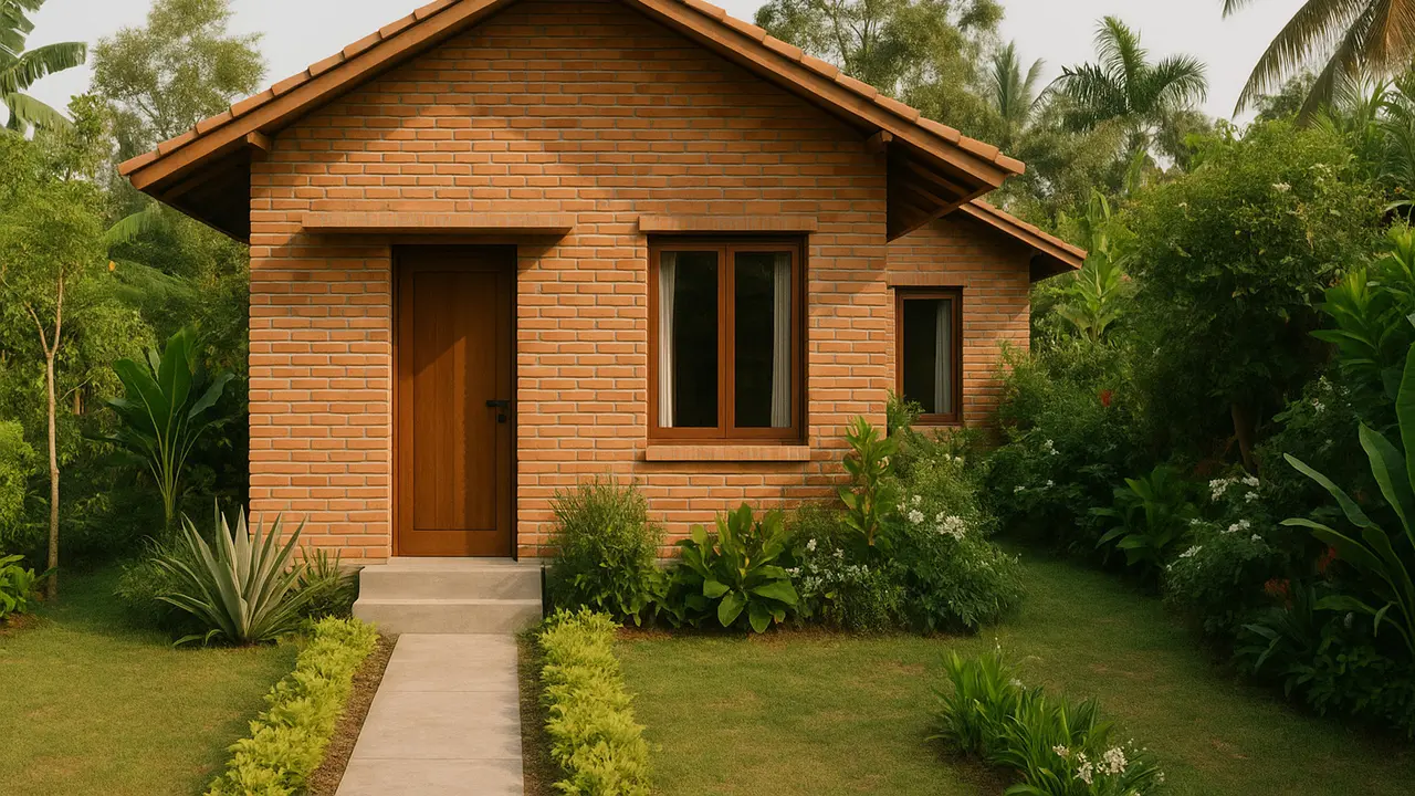 Model Rumah Kecil Tapi Cantik Dari Batu Bata Minimalis/Ilustrasi AI