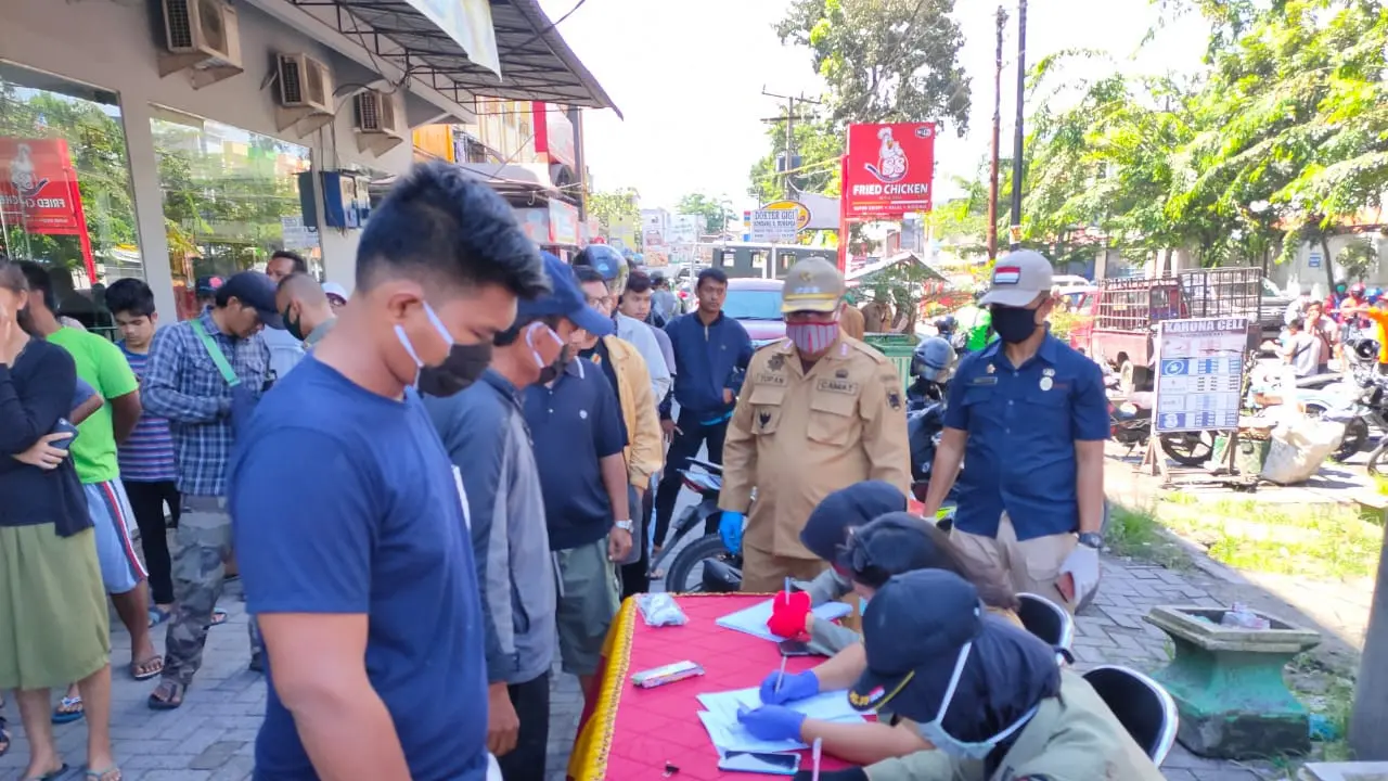 Razia masker terkait Perwal Karantina Kesehatan