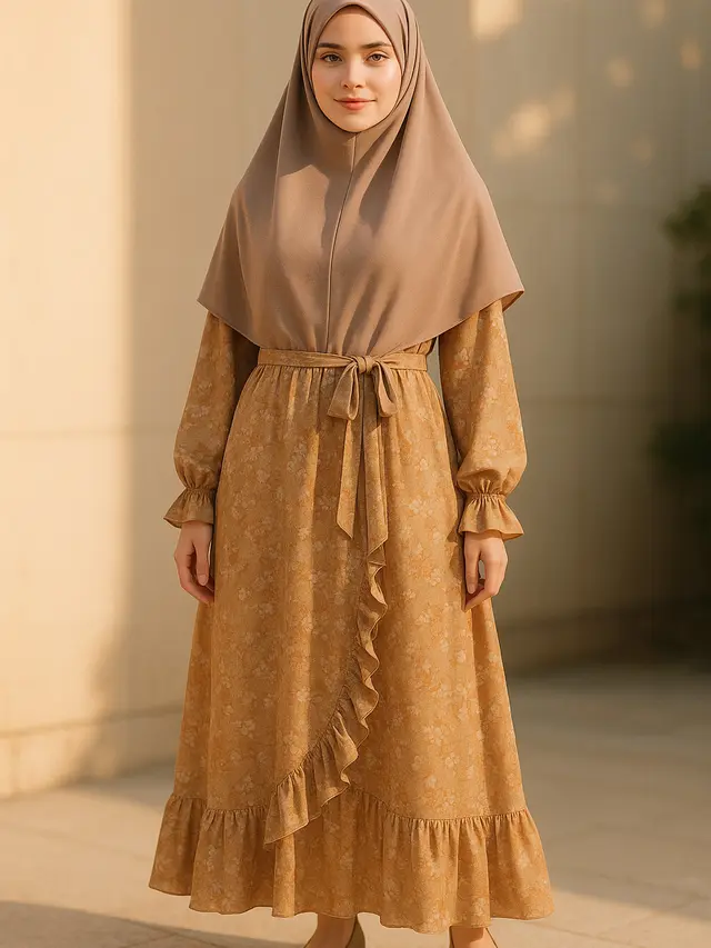 Model Gamis Syari Setelan Jilbab Panjang