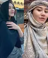 Lihat di sini beberapa detail gaya kerudung Aaliyah Massaid saat berada di Dubai.