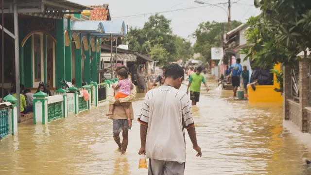 Ilustrasi permasalahan lingkungan hidup, banjir
