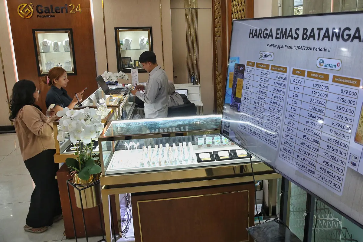 Hari Ini 14 Mei 2024: Harga Emas Antam, UBS dan Galeri24 di Pegadaian Masih Anjlok