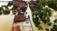 Bencana banjir di dua desa di Kecamatan Tegalbuleud, Kabupaten Sukabumi. (Liputan6.com/Fira Syahrin)