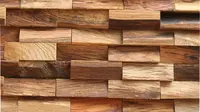 Anda dapat menyusun panel-panel kayu dengan membiarkan corak alami mereka seperti apa adanya.