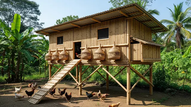 Desain Kandang Ayam Kampung dengan Kotak Bertelur