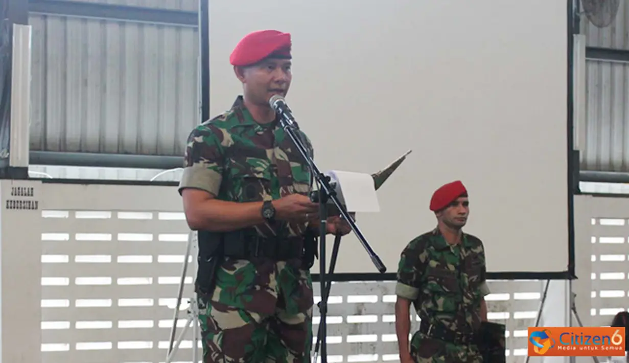 Citizen6, Jakarta Timur: Dandenma Kopassus Letkol Inf Sumirating Baskoro menutup secara resmi LDKS SMK Karya Guna Jakarta TP 2012/2013 ,Minggu ( 18/11/2012) bertempat di gedung Nanggala Kopassus ,Jakarta Timur. (Pengirim: Penkopassus).