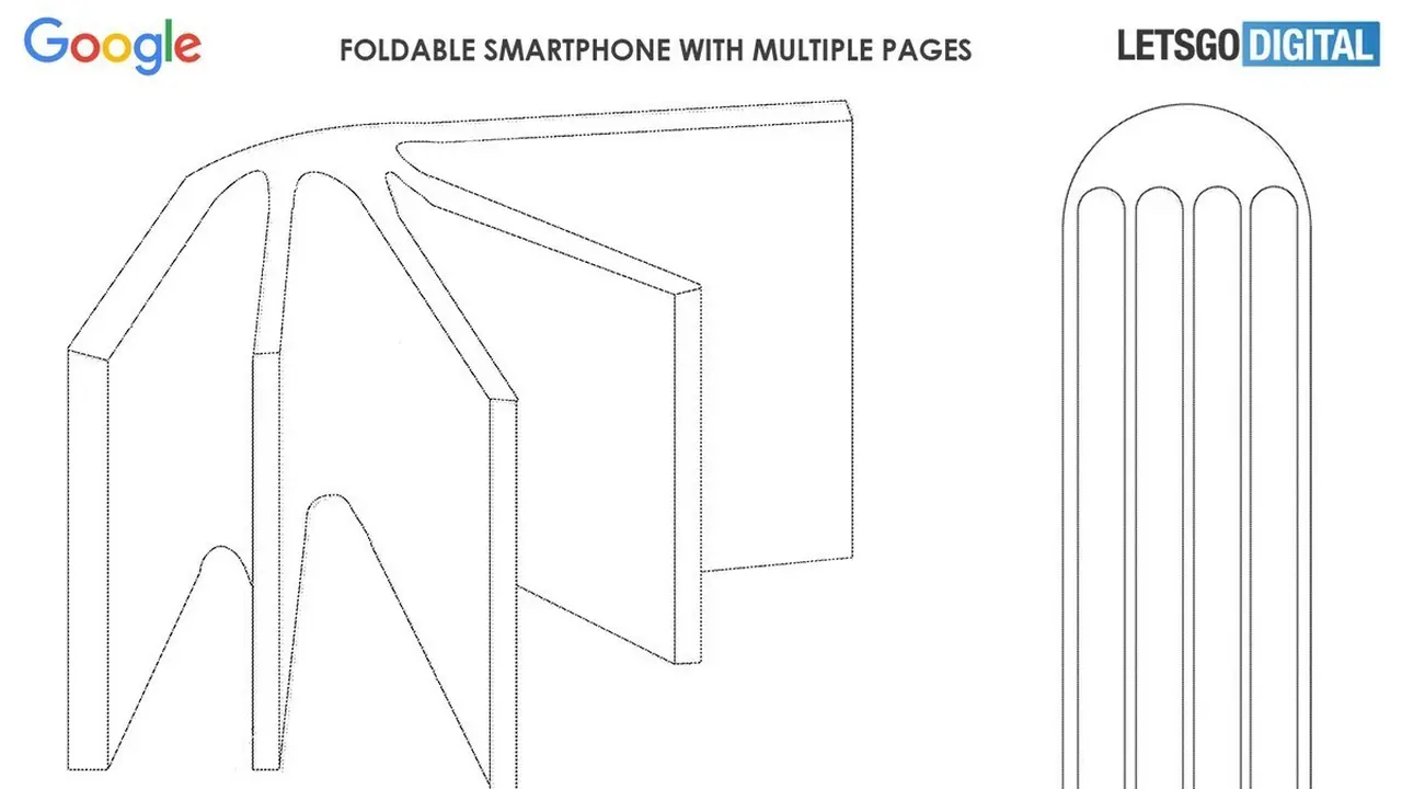 Google Patenkan Desain Ponsel Layar Lipat, Punya 4 Layar?
