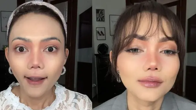 Gunakan Cushion di Bawah Rp100 Ribuan, Begini Cara Rina Nose Mengubah Wajahnya Menjadi Korean Look