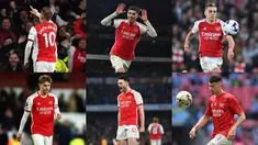 Nomor punggung 10 di Arsenal akan segera ditinggal pemiliknya. Emile Smith Rowe dilaporkan akan segera pindah ke Fulham. Kepindahan Smith Rowe akan membuat nomor punggung 10 menjadi tidak berpenghuni. Berikut ini lima pemain Arsenal yang bisa memakai nomor punggung 10 pada musim depan. (AFP Photo)5 Pemain yang Layak Pakai Nomor 10 di Arsenal Setelah Emile Smith Rowe Cabut