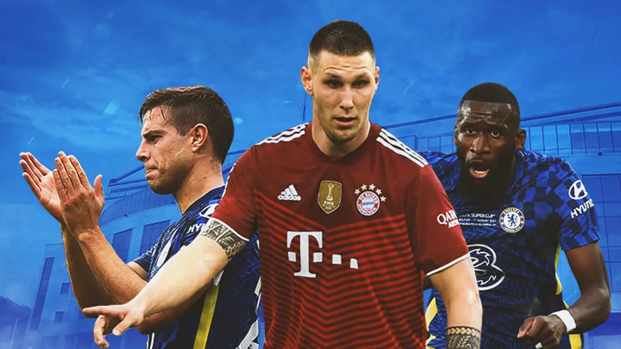 Ilustrasi - Cesar Azpilicueta, Niklas Sule, Antonio Rudiger
