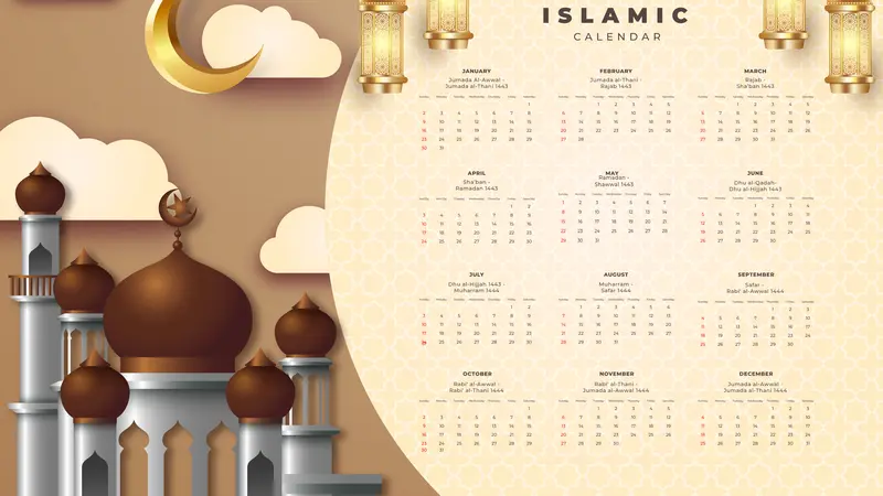 Ilustrasi kalender Islam, Hijriah