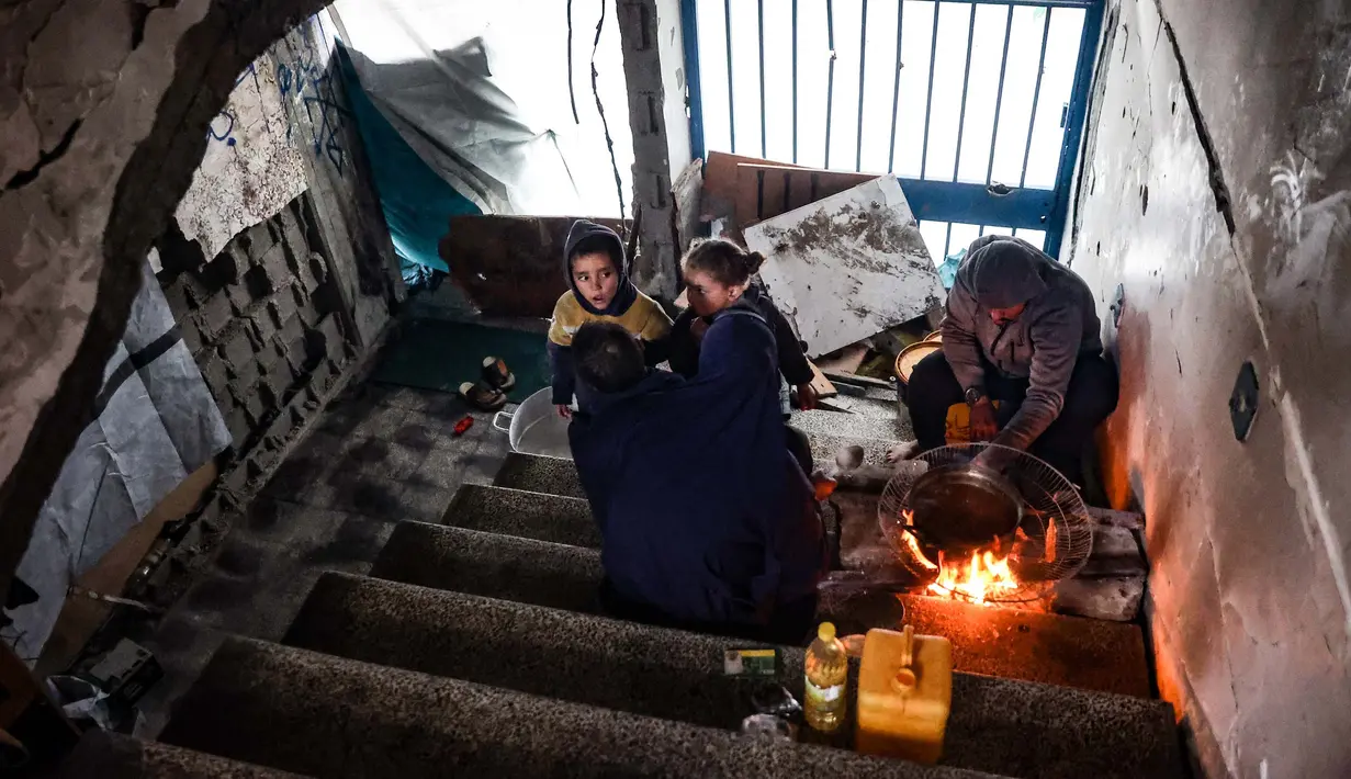 Beit Hanoun, yang terletak di ujung utara Jalur Gaza, berbatasan langsung dengan wilayah pendudukan Israel. (Omar AL-QATTAA/AFP)