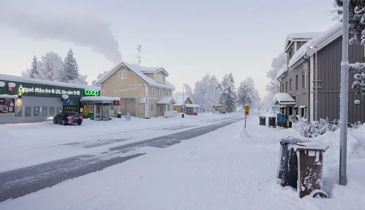 Pada Januari 1999, suhu minus 49 derajat Celcius tercatat di Swedia, yang menyamai rekor yang dibuat pada tahun 1951. (Emma-Sofia OLSSON / TT NEWS AGENCY / AFP)