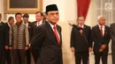Komjen Syafruddin saat dilantik sebagai Menteri Pendayagunaan Aparatur Negara dan Reformasi Birokrasi (PANRB) di Istana Negara, Jakarta, Rabu (15/8). Syafruddin dinilai mampu melaksanakan program reformasi birokrasi. (Liputan6/HO/Pian)