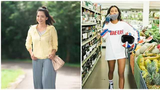 8 Gaya Sporty Hesti Purwadinata dan Erika Carlina, Menang Tepok Bulu Lawan Raisa-Anya