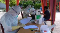 Rapid test massal di Rumah Sakit Universitas Sumatera Utara (RS USU), Selasa (9/6/2020)