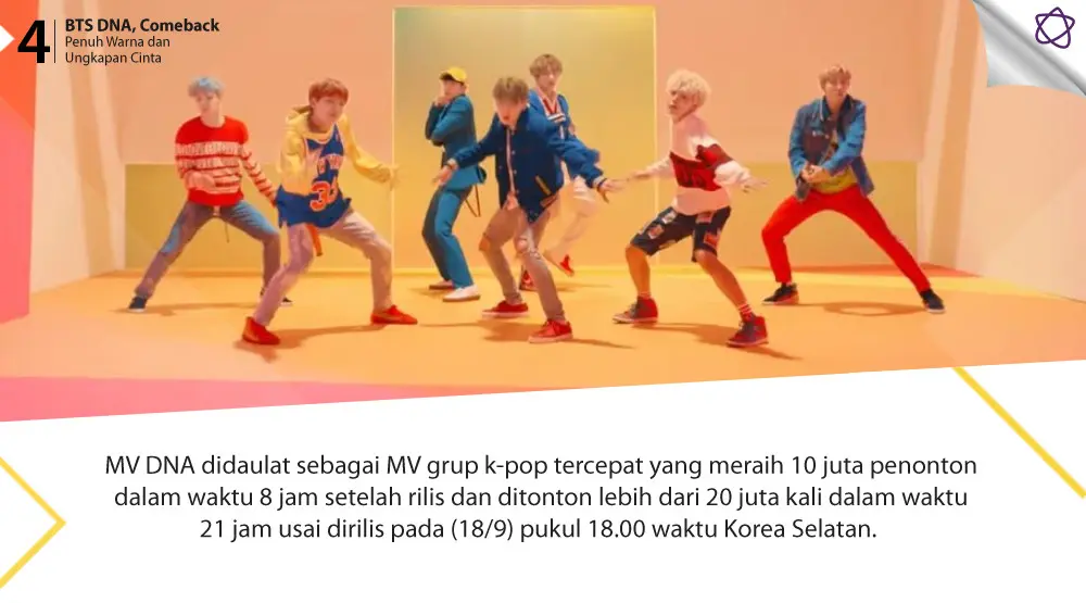 BTS DNA, Comeback Penuh Warna dan Ungkapan Cinta. (Foto: YouTube/ibighit, Desain: Nurman Abdul Hakim/Bintang.com)