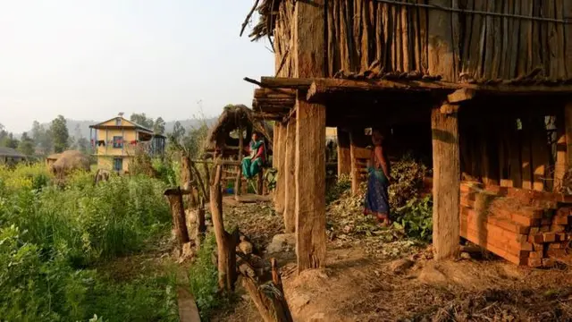 Contoh gubuk chhaupadi di Nepal, yang digunakan untuk mengasingkan perempuan haid atau pascamelahirkan (AFP PHOTO)