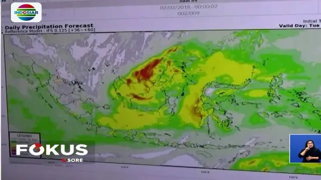 Diperkirakan curah hujan lebat akan terus terjadi hingga bulan Maret nanti sebelum memasuki musim pancaroba atau musim panas.