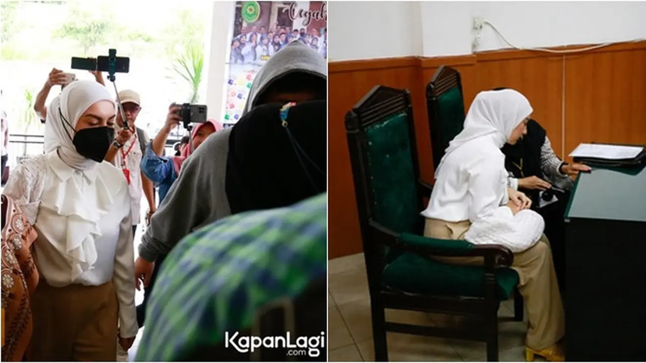 6 Potret Irish Bella Hadiri Sidang Cerai Kedua, Ammar Zoni Mangkir
