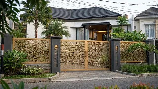 Model Pagar Besi Motif Laser Cut