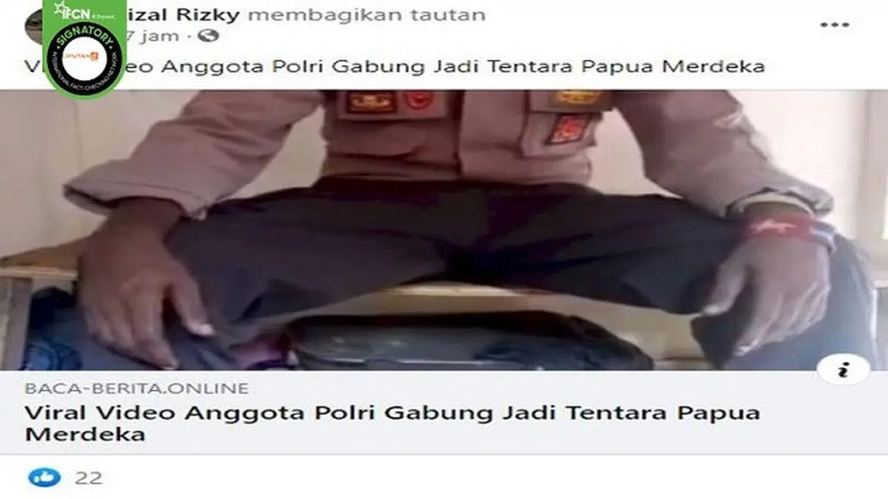 Gambar Tangkapan Layar Video yang Diklaim Pengakuan Anggota Polri (sumber:Facebook)
