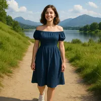 Ilustrasi&nbsp;Sabrina Dress with Sneakers/copyright ilustrasi dibuat AI