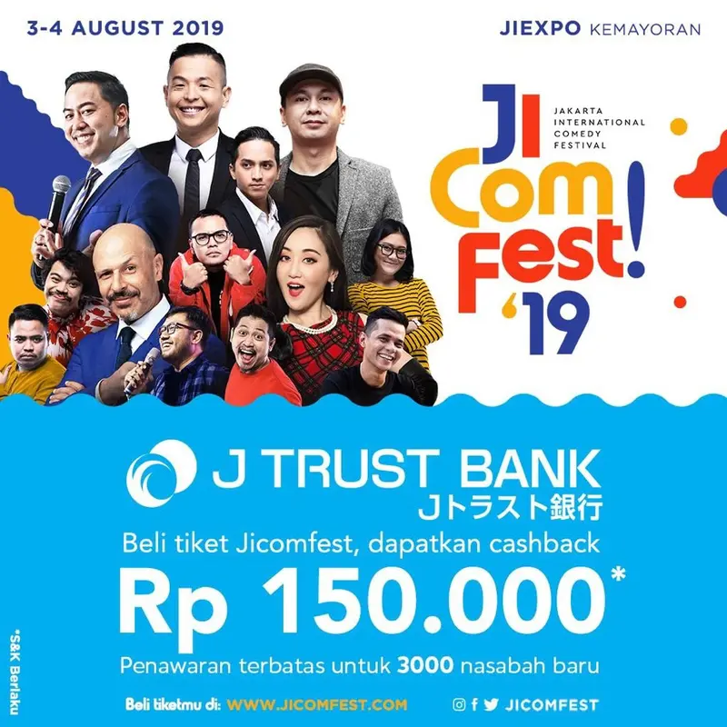 Cara Mudah Dapat Cashback Rp 150.000 dari J Trust Bank di JICOMFEST 2019