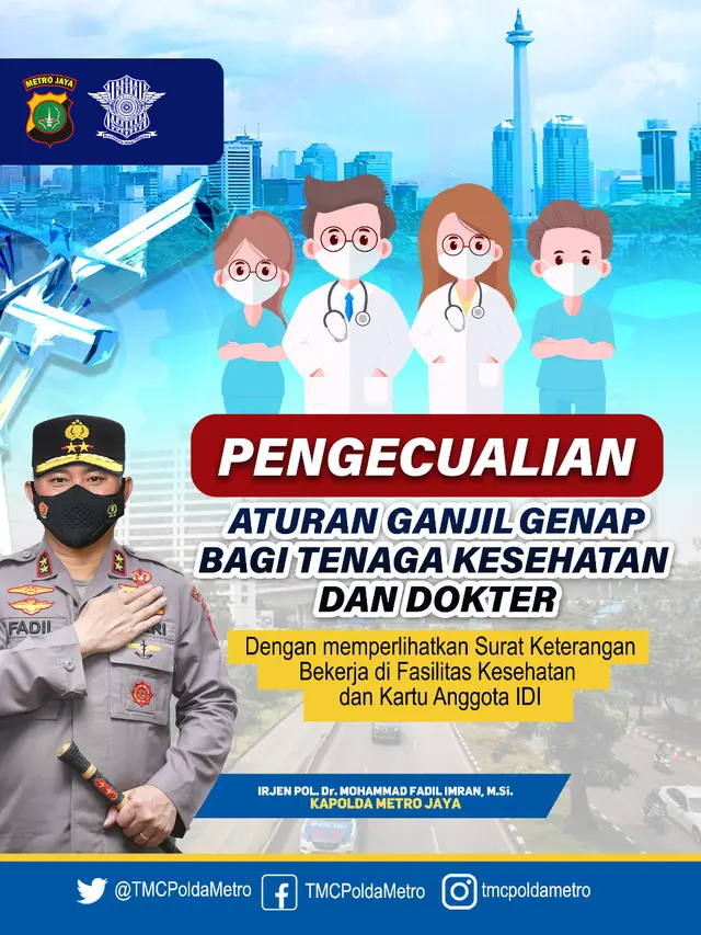 Pengecualian aturan ganjil genap di Jakarta bagi tenaga kesehatan
