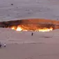 Kawah api Darzava di Turkmenistan, yang umum dikenal sebagai Gerbang Neraka (AFP Photo)