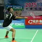 Tunggal putra Indonesia Ihsan Maulana Mustofa gagal menembus final Chinese Taipei Open Grand Prix 2015, Sabtu (17/10/2015). (Liputan6.com/Humas PP PBSI)