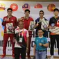 Para juara even ASBC yang berlangsung di Semarang. Indonesia menjadi juara umum kejuaraan Asian School Badminton Championship (ASBC) 2024. foto: liputan6.com/felek wahyu&nbsp;