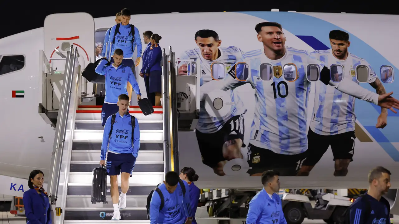 Timnas Argentina Tiba di Hamad International Airport Qatar
