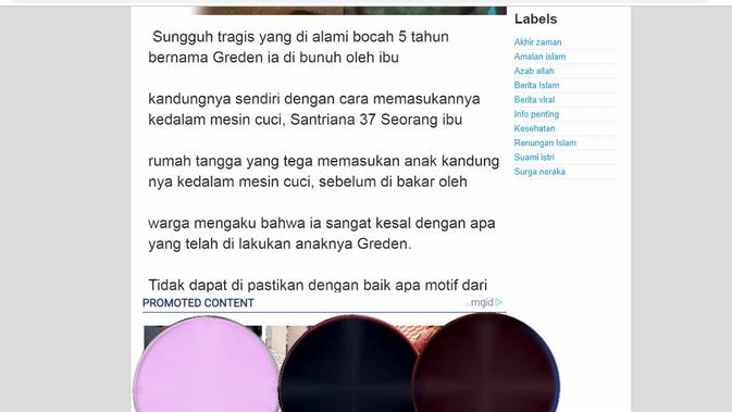 [Cek Fakta] Wanita Dibakar Massa karena Bunuh Anak Pakai Mesin Cuci? Ini Faktanya