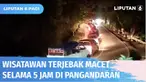 Arus balik wisatawan yang baru keluar dari Pantai Pangandaran terjebak macet hingga 5 jam untuk keluar dari lokasi wisata. Kondisi ini terjadi karena pengunjung pulang hampir bersamaan hingga kemacetan pun tak terhindarkan.