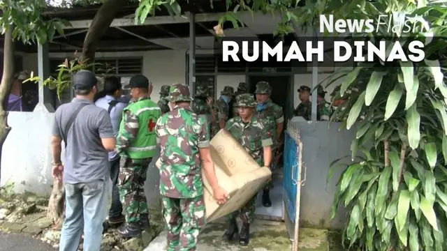 Ratusan  aparat Kodam Jaya mengosongkan paksa rumah Dinas di Komplek 3 mei Cililitan Jakarta Timur.