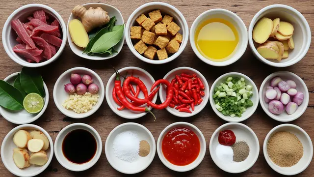 Bahan-bahan tumis tempe kikil