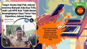 Cek fakta artikel Yaqut Cholil Qoumas sebut Jokowi terima 2 triliun dari kuota haji