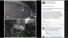  Laras Rahardjo Djarot menuliskan keluh kesah di laman media sosialnya. Perempuan berambut panjang itu mengaku mobil yang dikendarainya ditembak orang tidak dikenal saat melintasi Sektor 5, Bintaro, Tangerang Selatan.